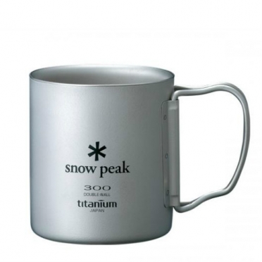 Snow Peak titanium double wall cup 300 ml folding handle (MG-052FH)  